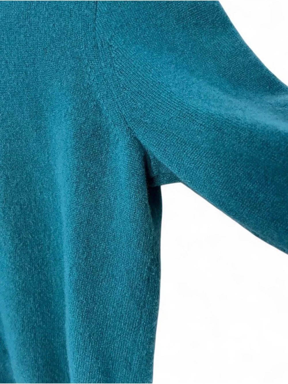 J. Crew 100% Cashmere Sweater Medium Teal Crewneck Long Sleeve Knit